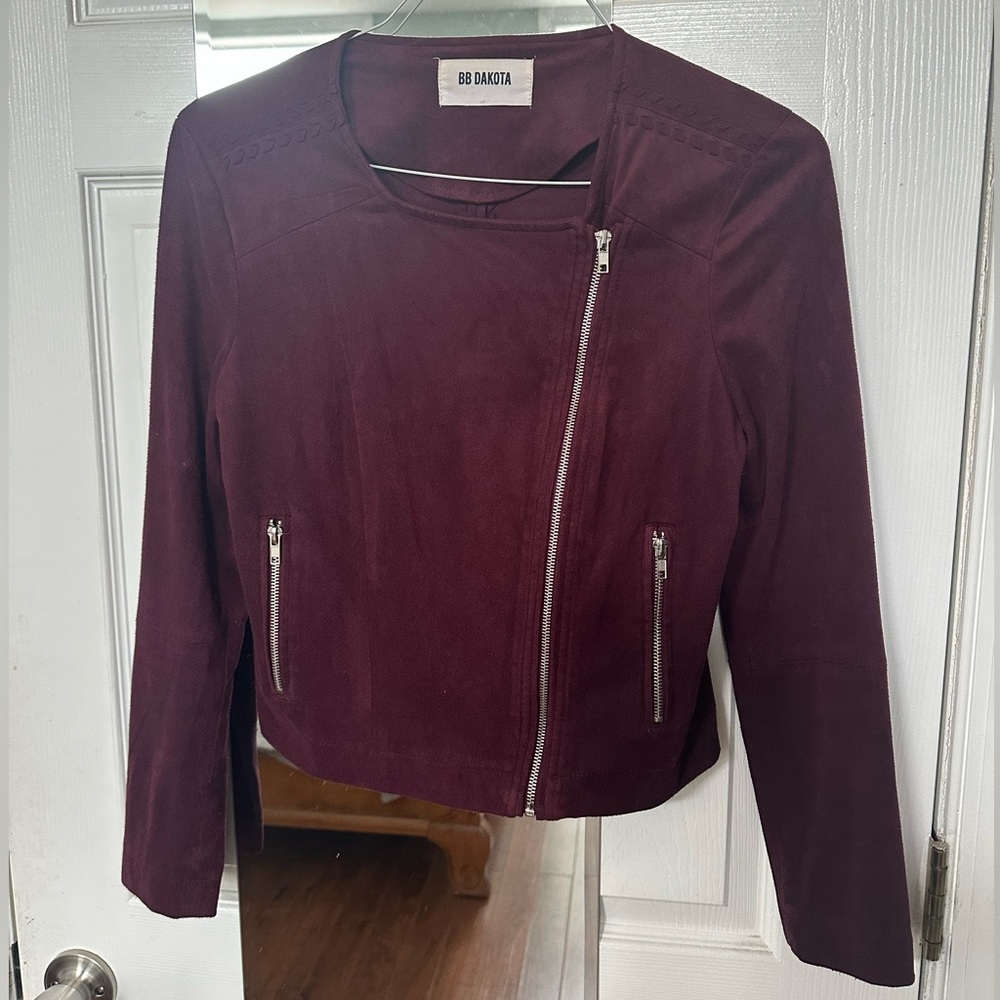 BB Dakota by Steve Madden purple/maroon suede jacket